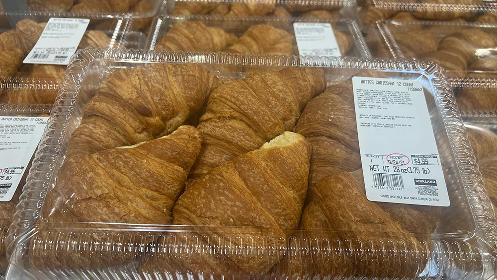 Nutrition facts and calories in a croissant from Costco!